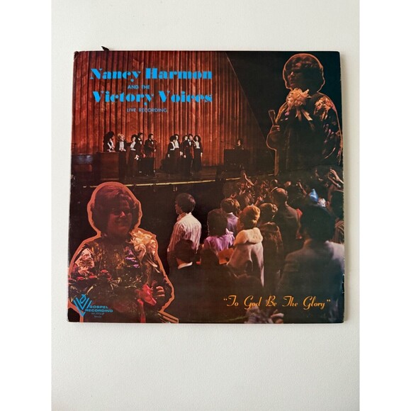 Nancy Harmon Victory Voices To God Be The Glory Live Recording 2 LP VG Gospel